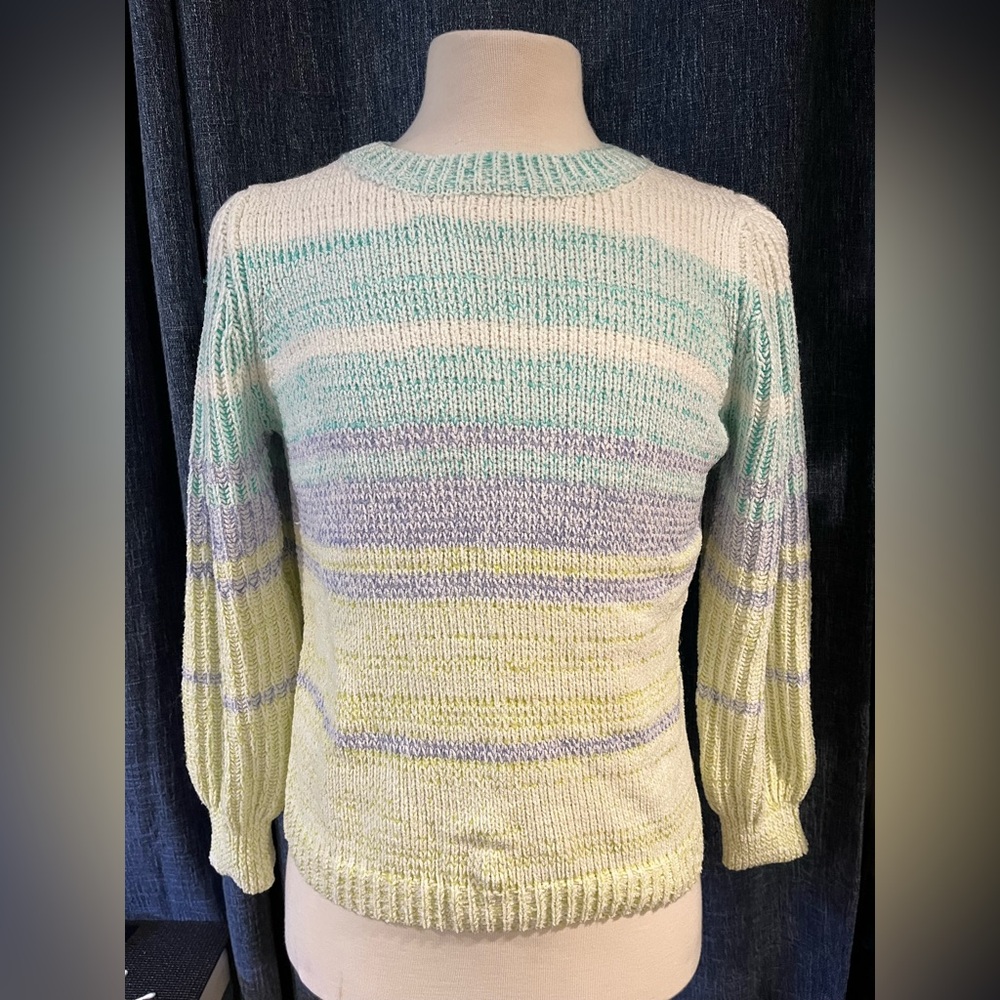Joseph A Pastel Striped Sweater Size M NWT